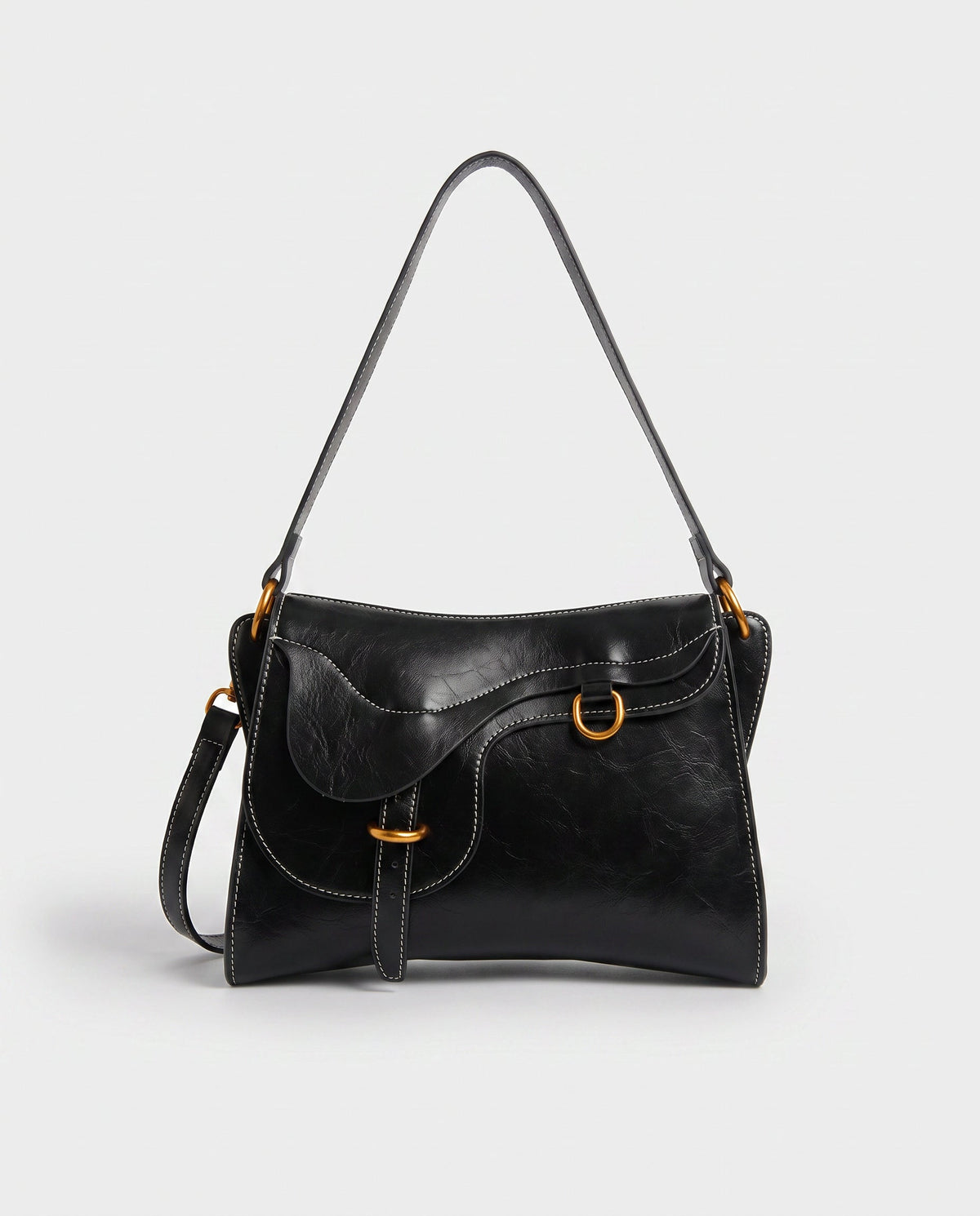 Kohana Saddle Shoulder Bag in Black - view 1