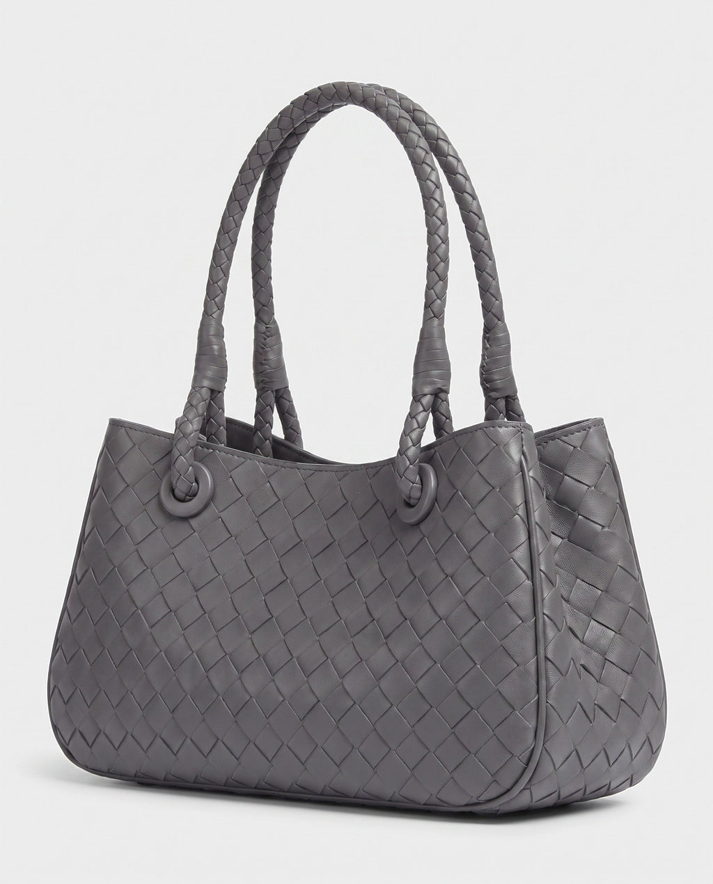Tsubaki Woven Shoulder Tote in Steel Grey