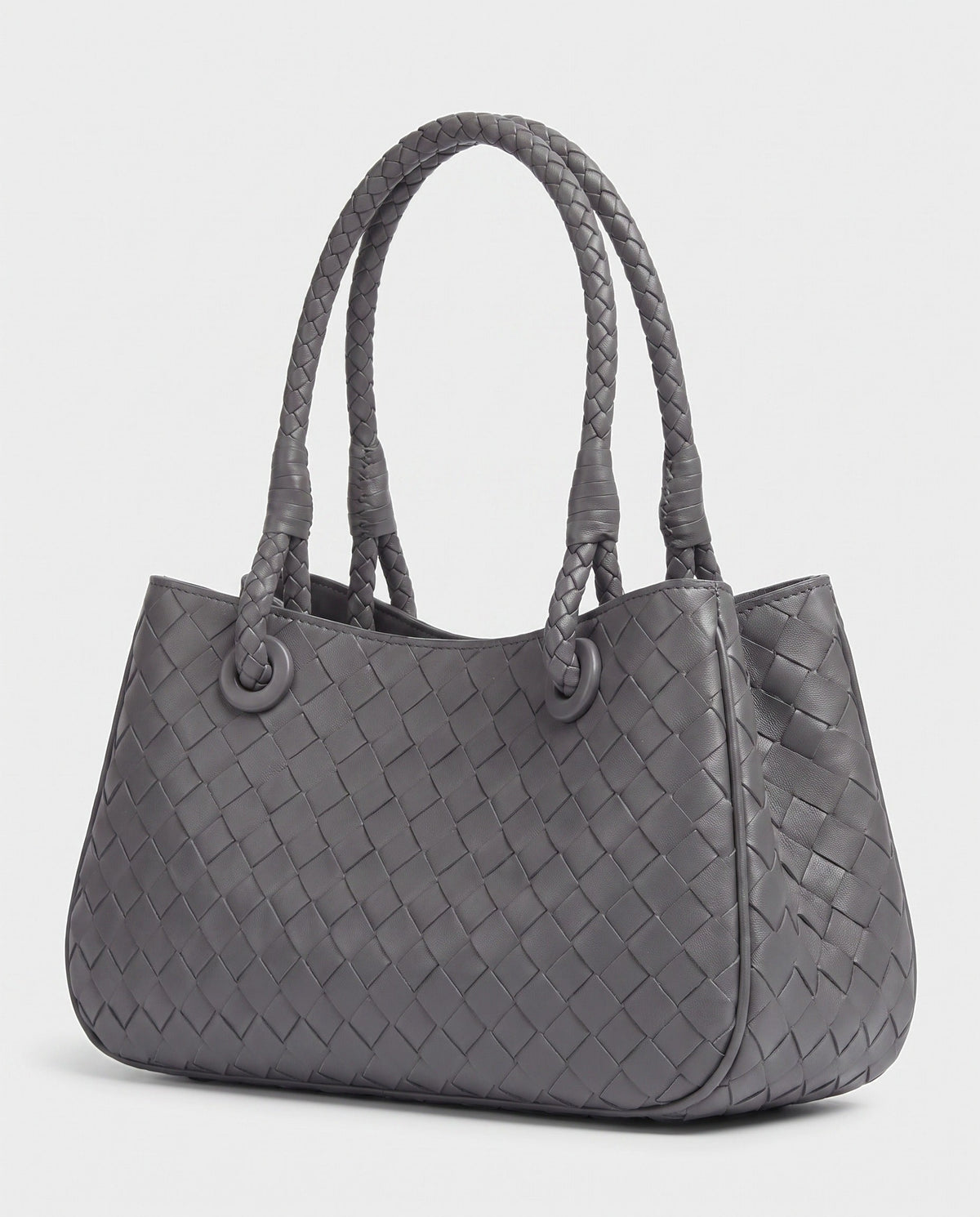 Tsubaki Woven Shoulder Tote in Steel Grey