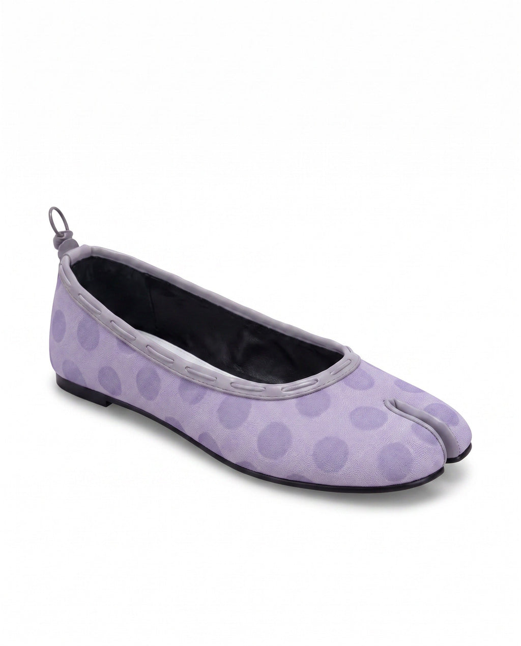 Suzu Tabi Ballet Flat in Slate Polka Dot