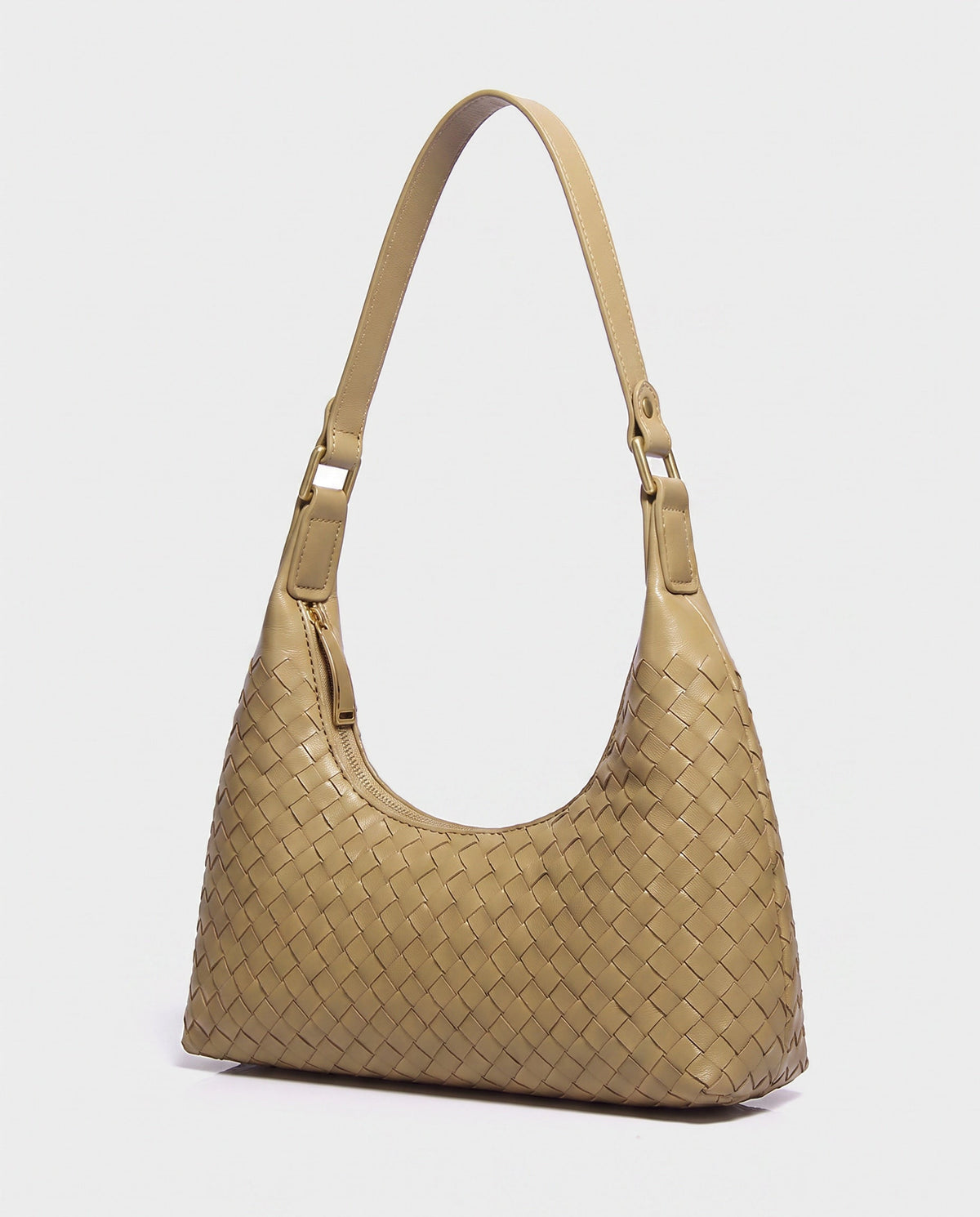 Seri Woven Shoulder Bag in Khaki