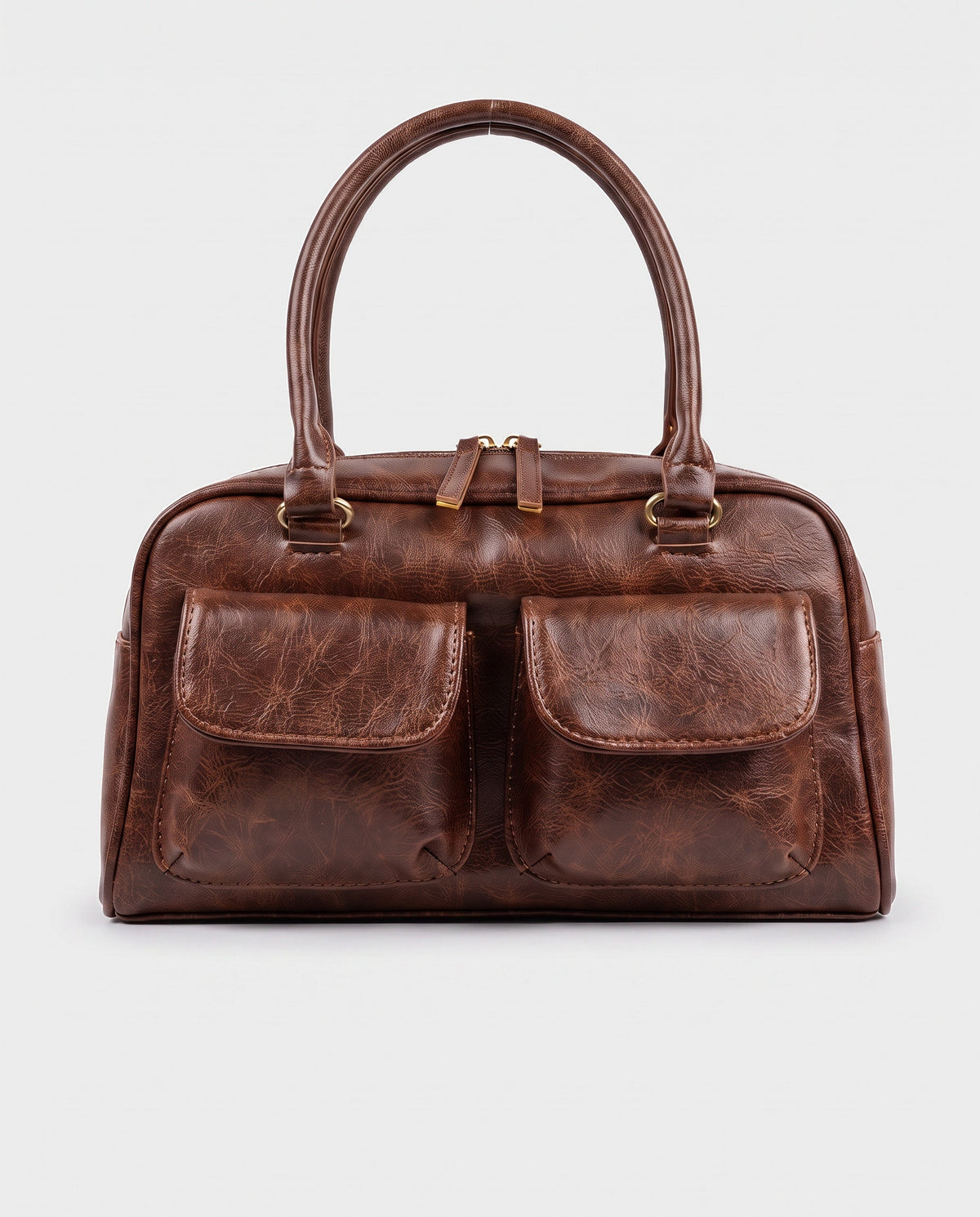 Nanami Bowler Bag in Cognac