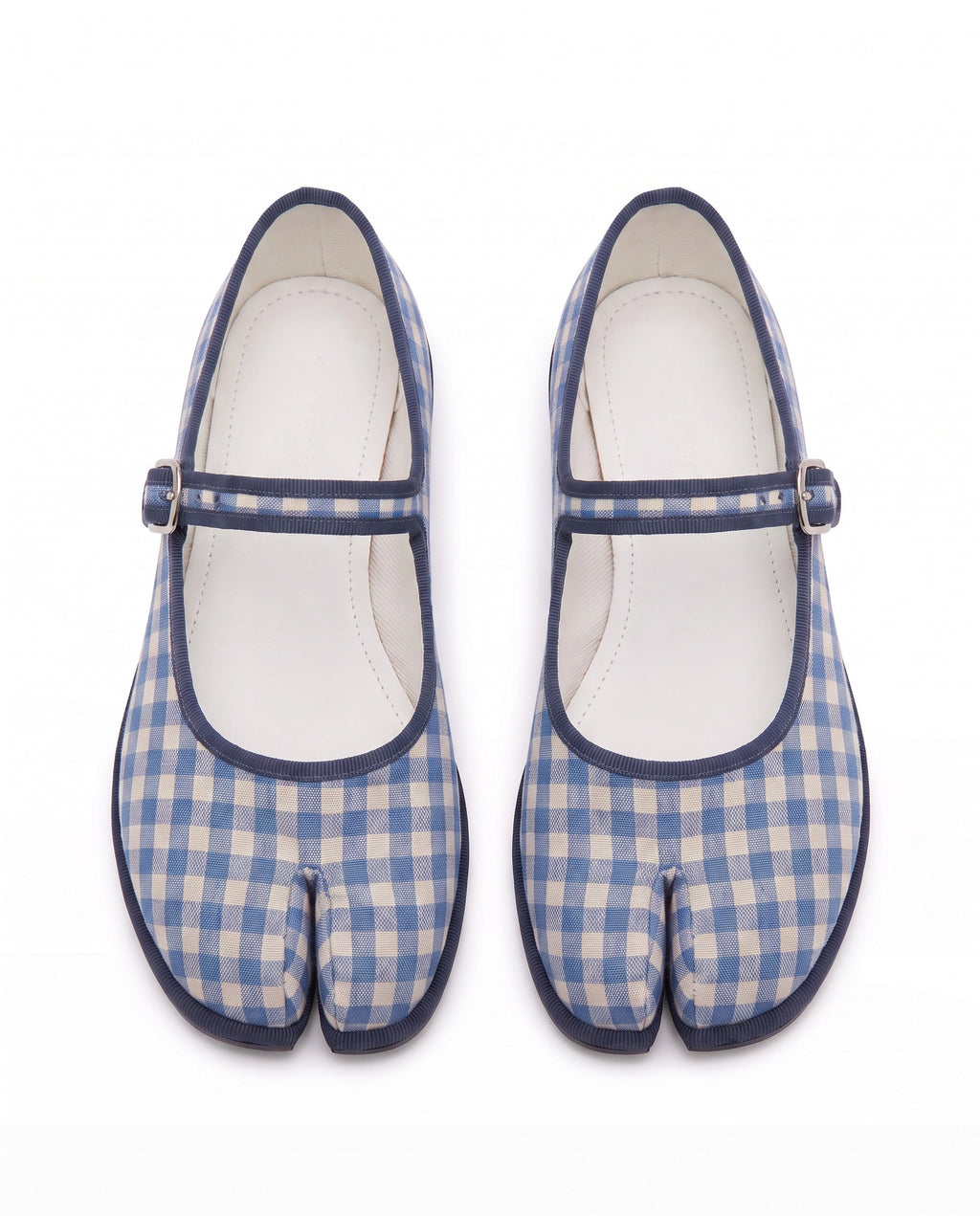 Haru Tabi Mary Jane in Blue Gingham