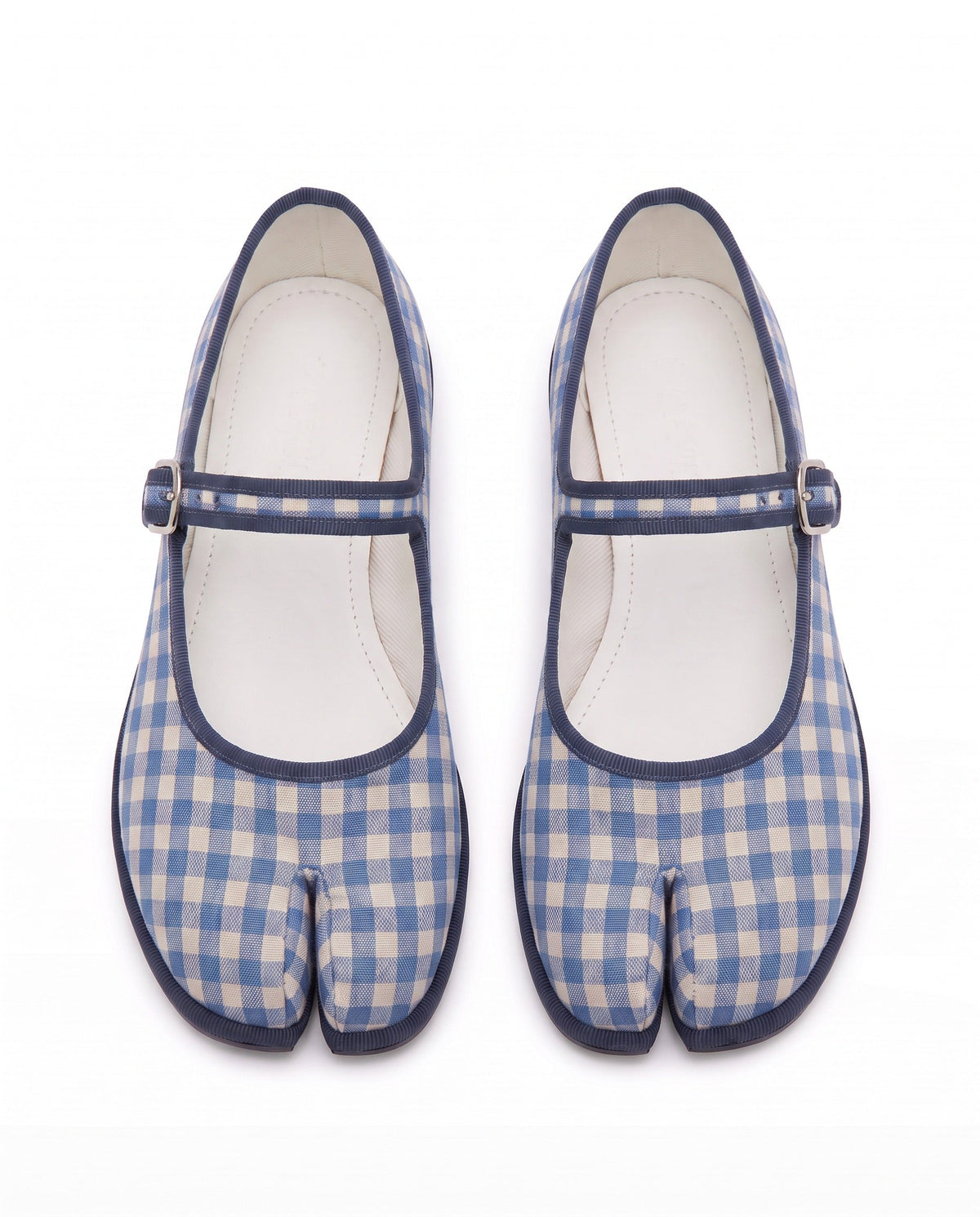 Haru Tabi Mary Jane in Blue Gingham