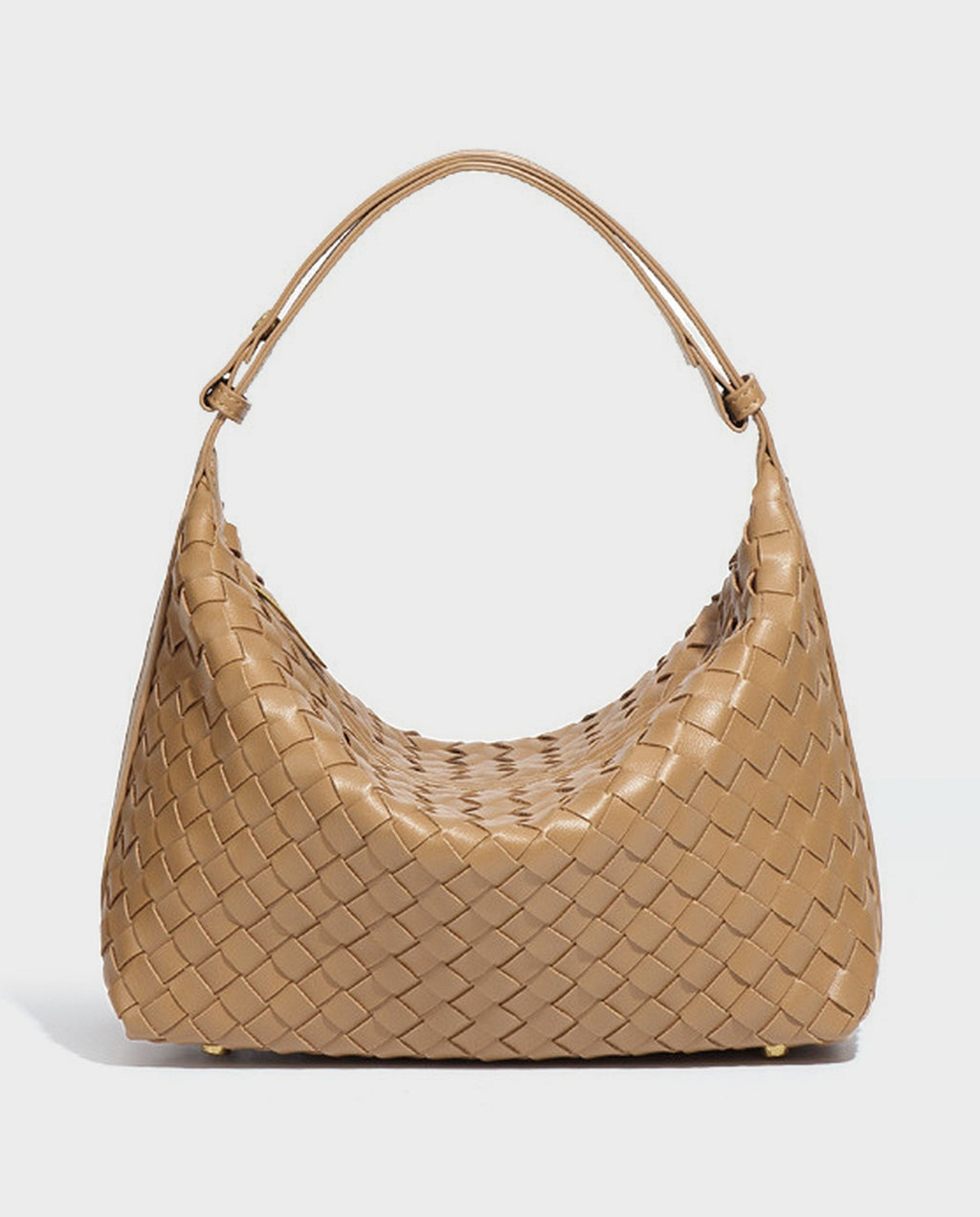 Yoko Woven Crescent Bag in Tan - view 1