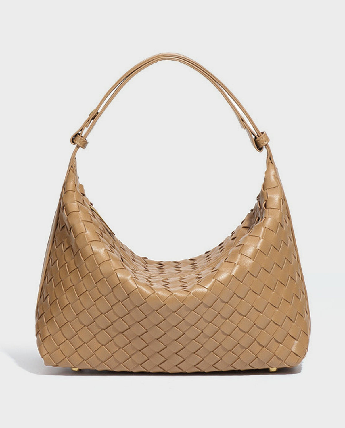 Yoko Woven Crescent Bag in Tan - view 1
