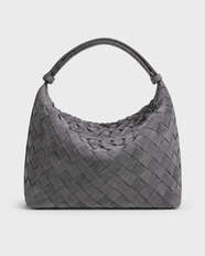 Kiyomi Woven Mini Hobo in Grey
