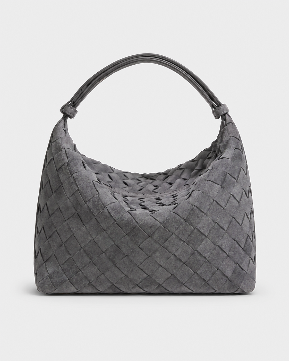 Kiyomi Woven Mini Hobo in Grey