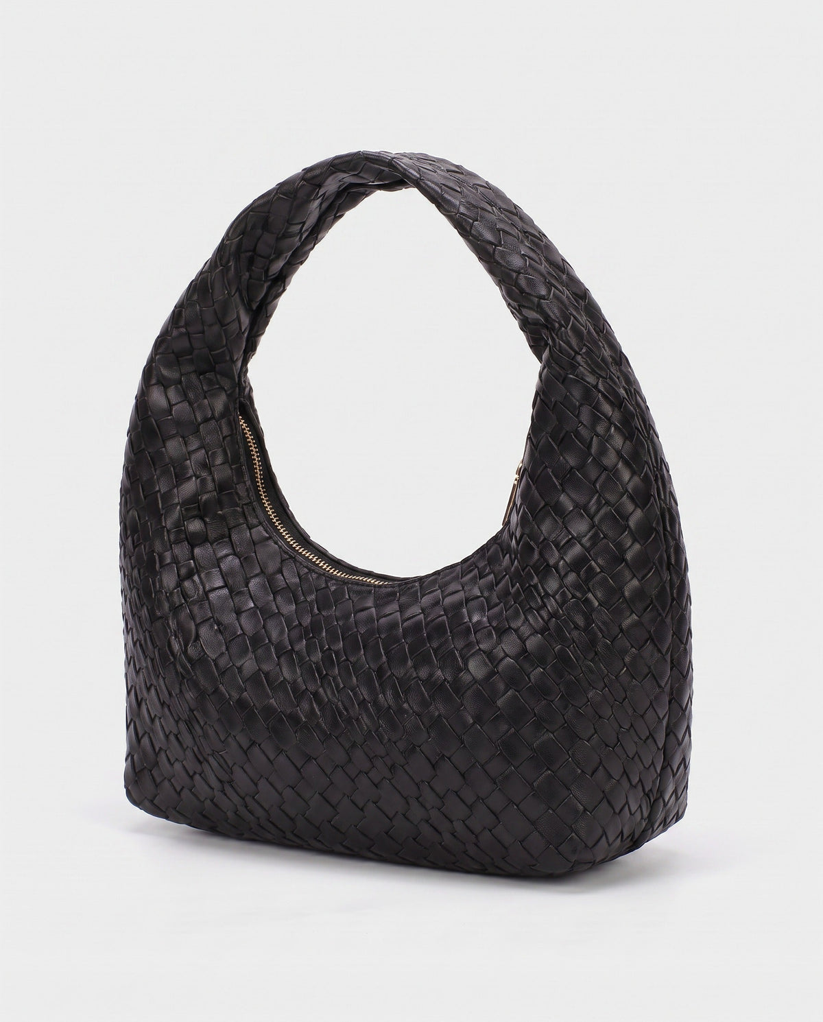 Miyu Woven Hobo in Black