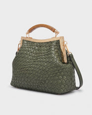 Mei Woven Frame Bag in Olive