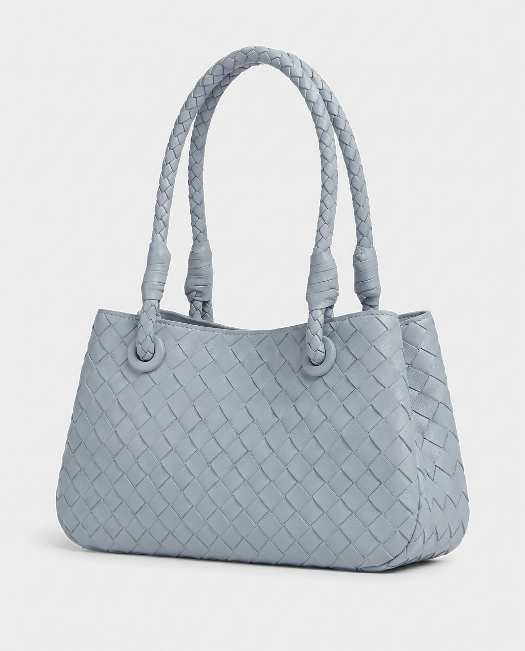 Tsubaki Woven Shoulder Tote in Powder Blue