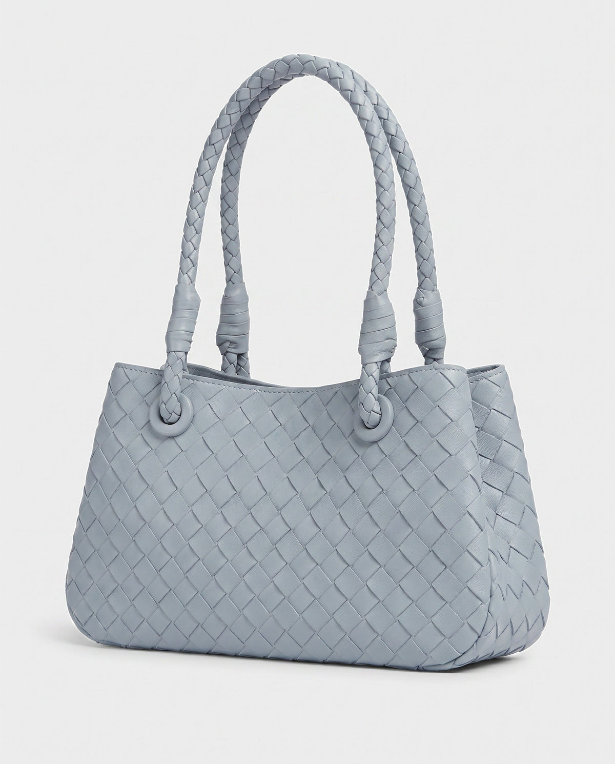 Tsubaki Woven Shoulder Tote in Powder Blue