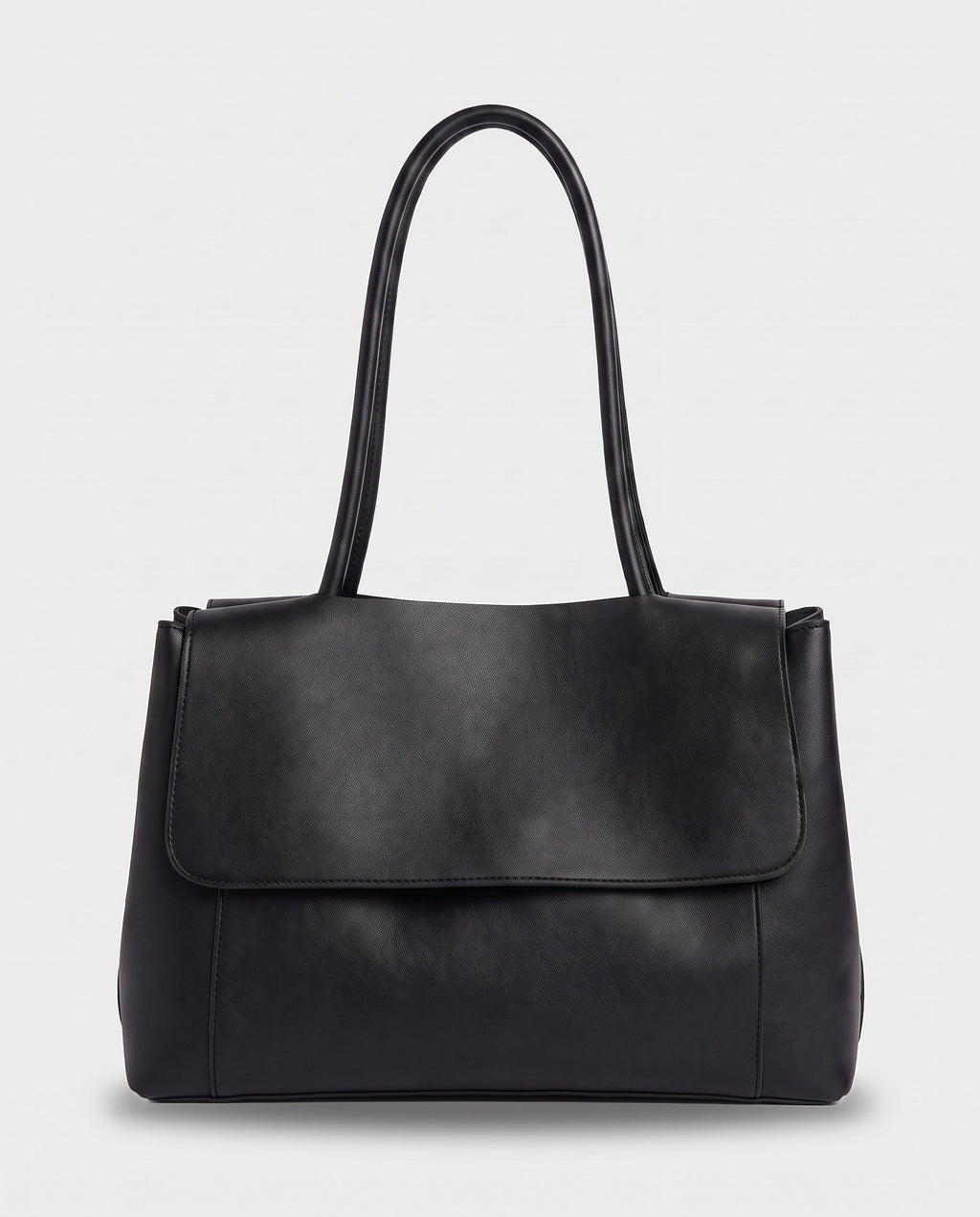 Riko Flap Shoulder Bag in Black