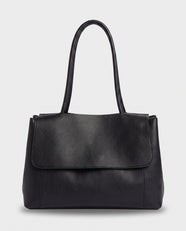 Riko Flap Shoulder Bag in Black