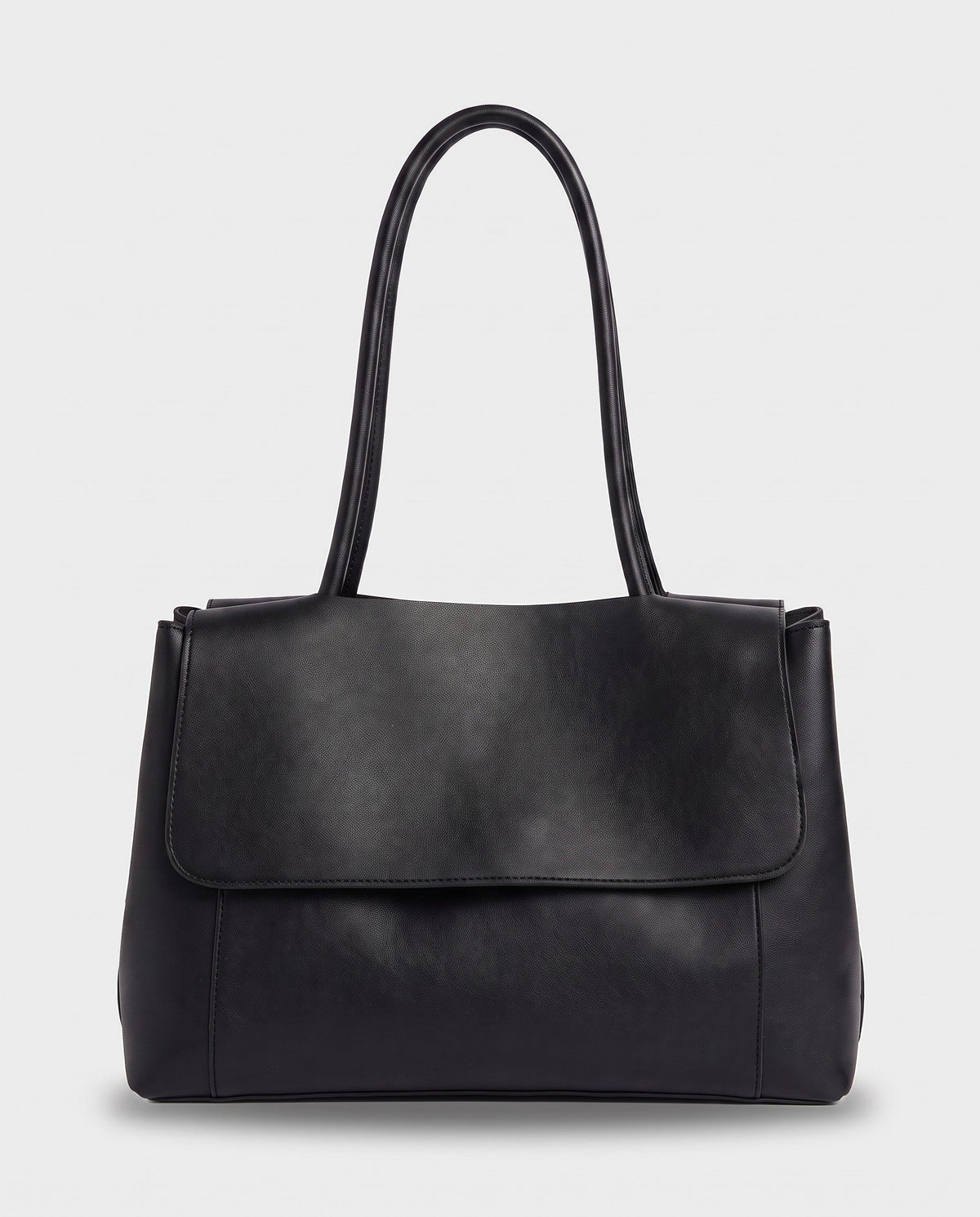 Riko Flap Shoulder Bag in Black