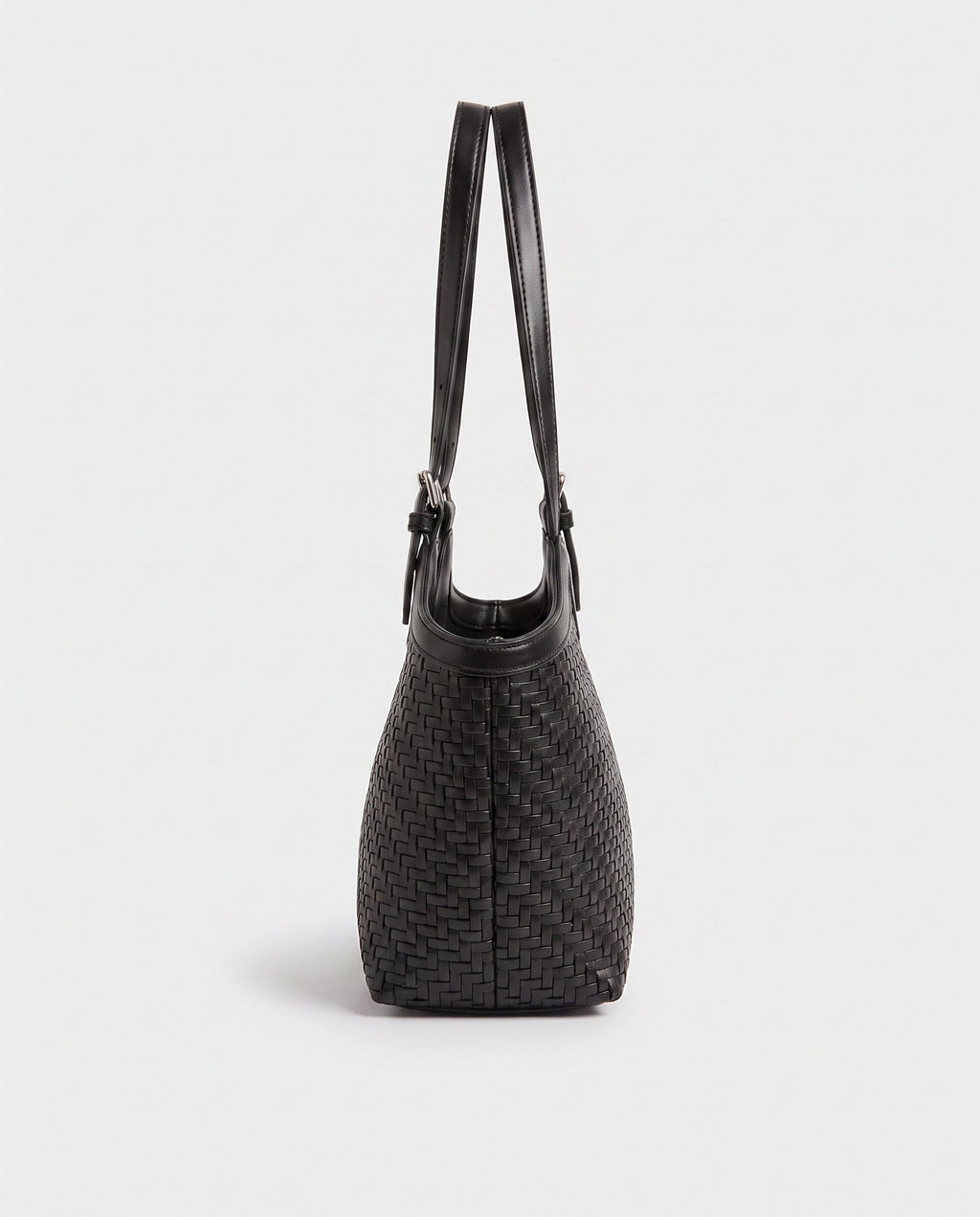 Kaori Woven Basket Tote in Black