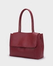 Riko Flap Shoulder Bag in Wine Red
