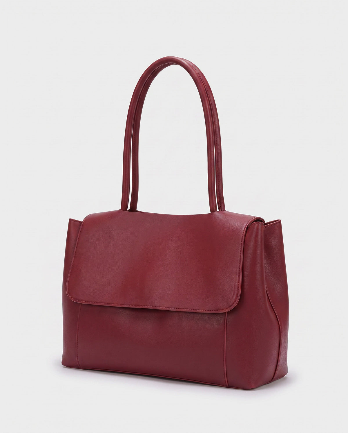 Riko Flap Shoulder Bag in Wine Red