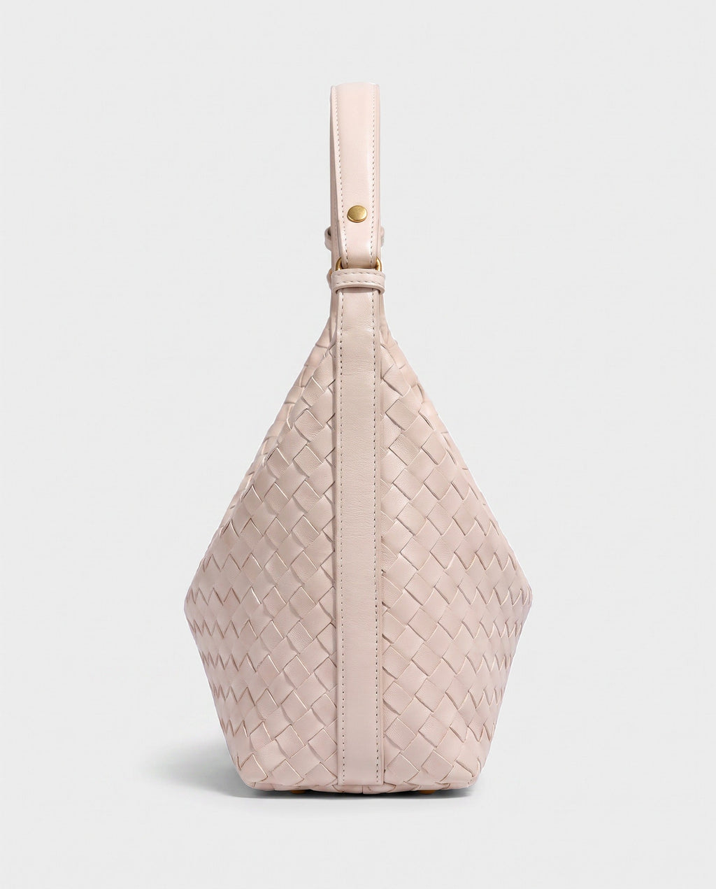 Yoko Woven Crescent Bag in Cream