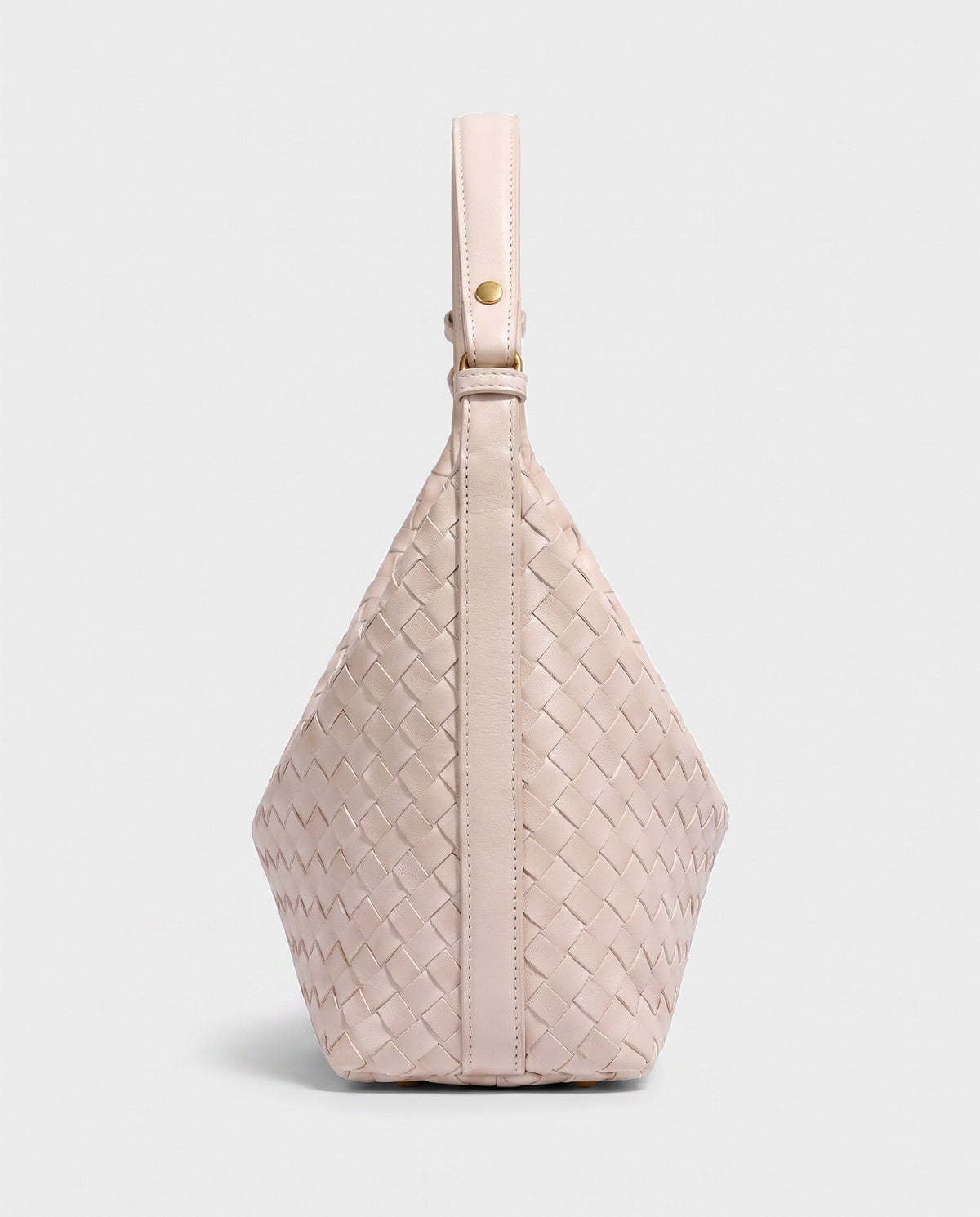 Yoko Woven Crescent Bag in Cream