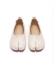 Sora Tabi Low-Heel Flat in White