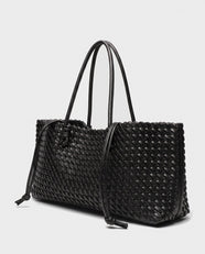Rei Woven East-West Tote in Black