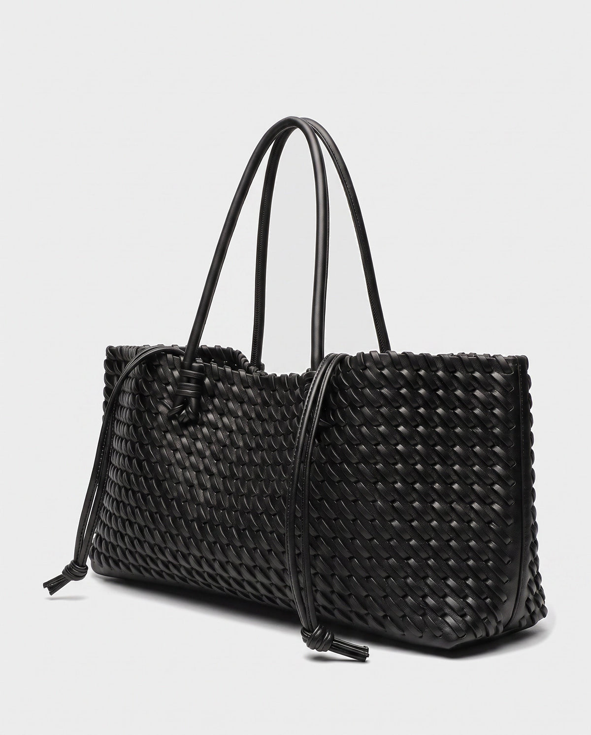 Rei Woven East-West Tote in Black