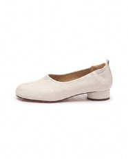 Sora Tabi Low-Heel Flat in White