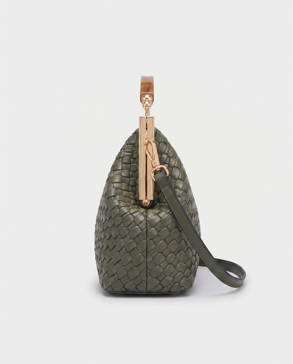 Mei Woven Frame Bag in Olive