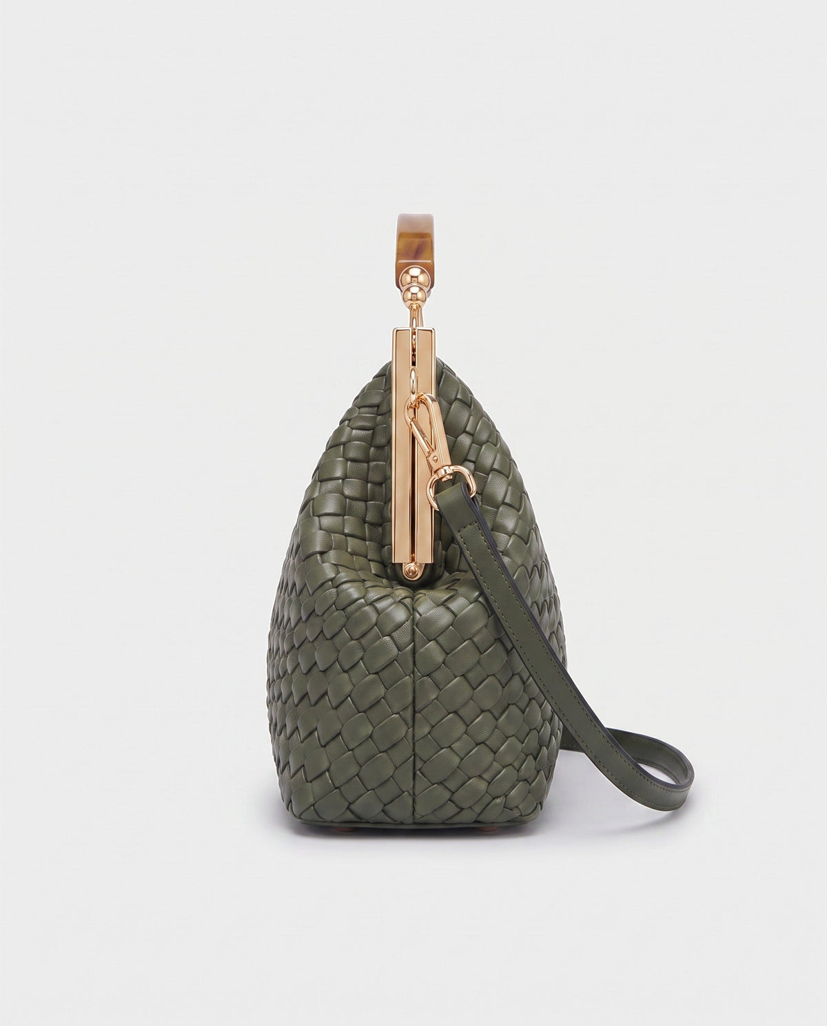 Mei Woven Frame Bag in Olive