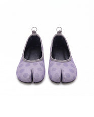 Suzu Tabi Ballet Flat in Slate Polka Dot