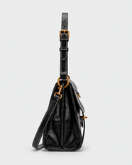 Kohana Saddle Shoulder Bag in Black