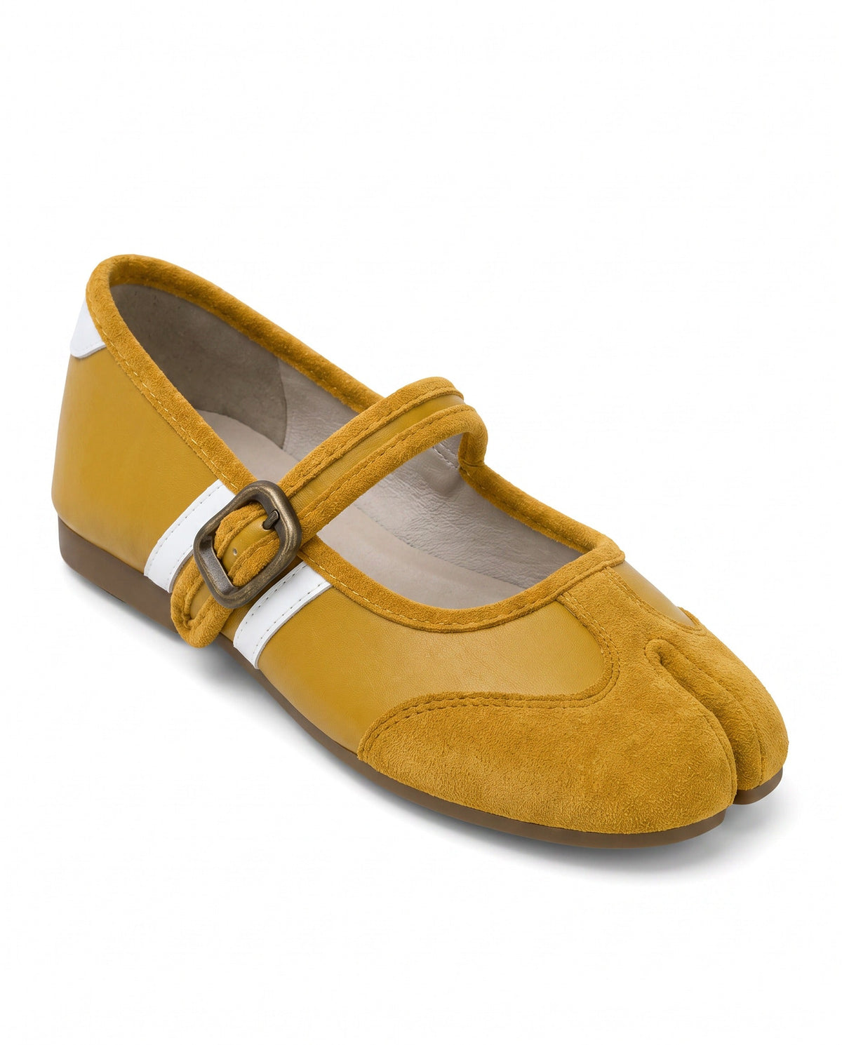 Akari Tabi Two-Tone Mary Jane in Yellow