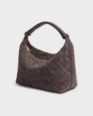 Kiyomi Woven Mini Hobo in Espresso