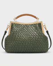 Mei Woven Frame Bag in Olive - view 1