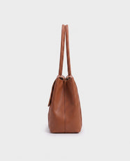Riko Flap Shoulder Bag in Cognac