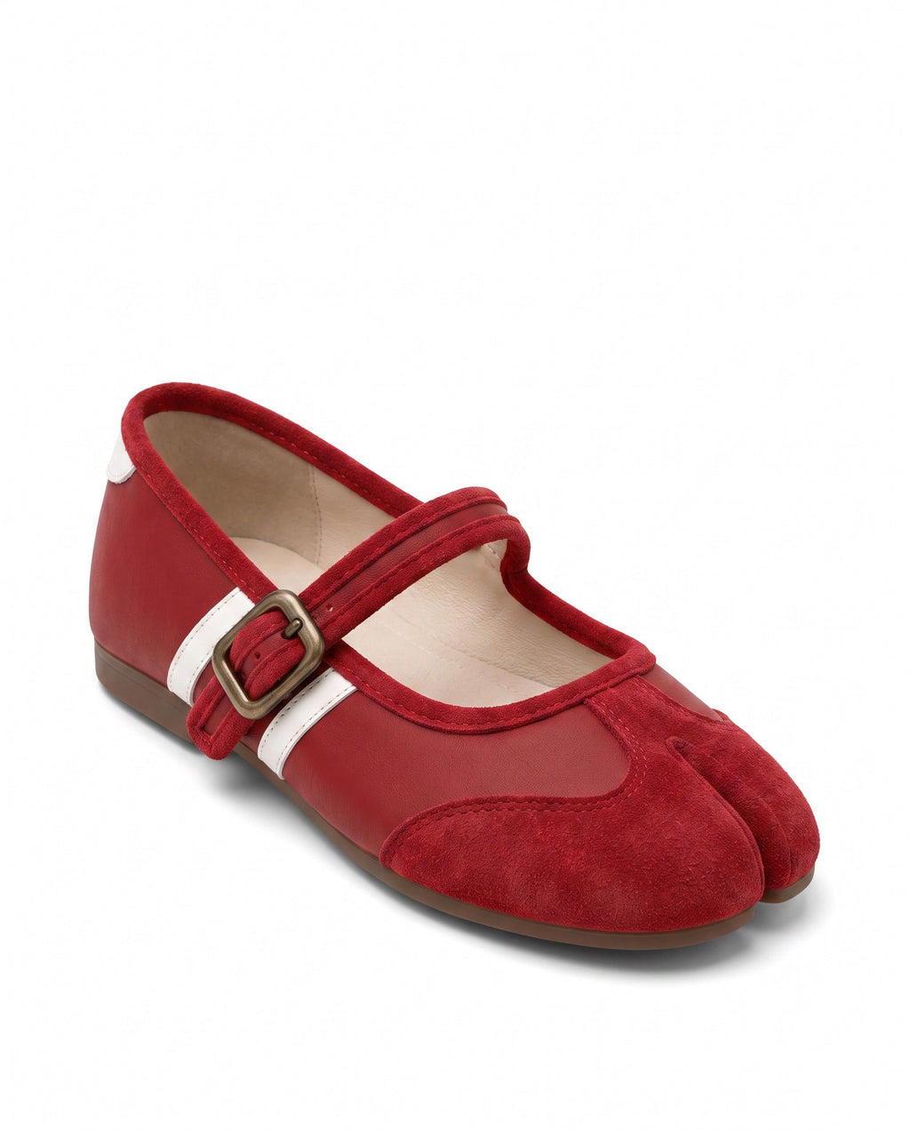Akari Tabi Two-Tone Mary Jane in Red