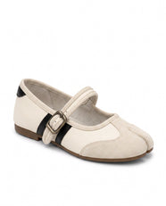 Akari Tabi Two-Tone Mary Jane in White