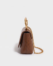 Sayo Safety-Pin Bag in Cognac