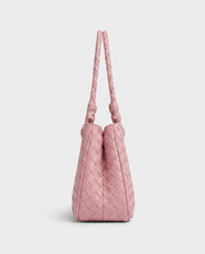 Tsubaki Woven Shoulder Tote in Pink