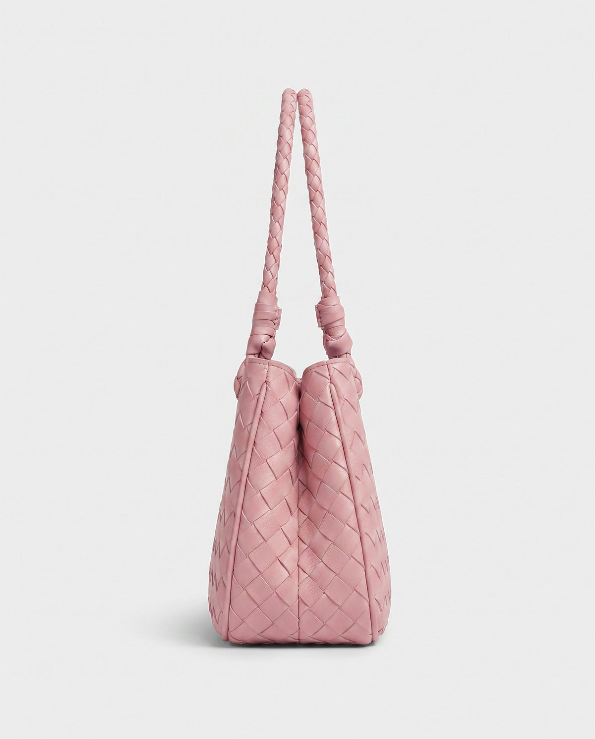 Tsubaki Woven Shoulder Tote in Pink