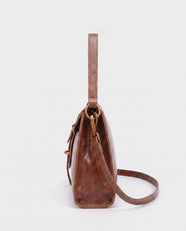 Kohana Saddle Shoulder Bag in Chestnut