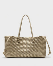 Rei Woven East-West Tote in Gold - view 1