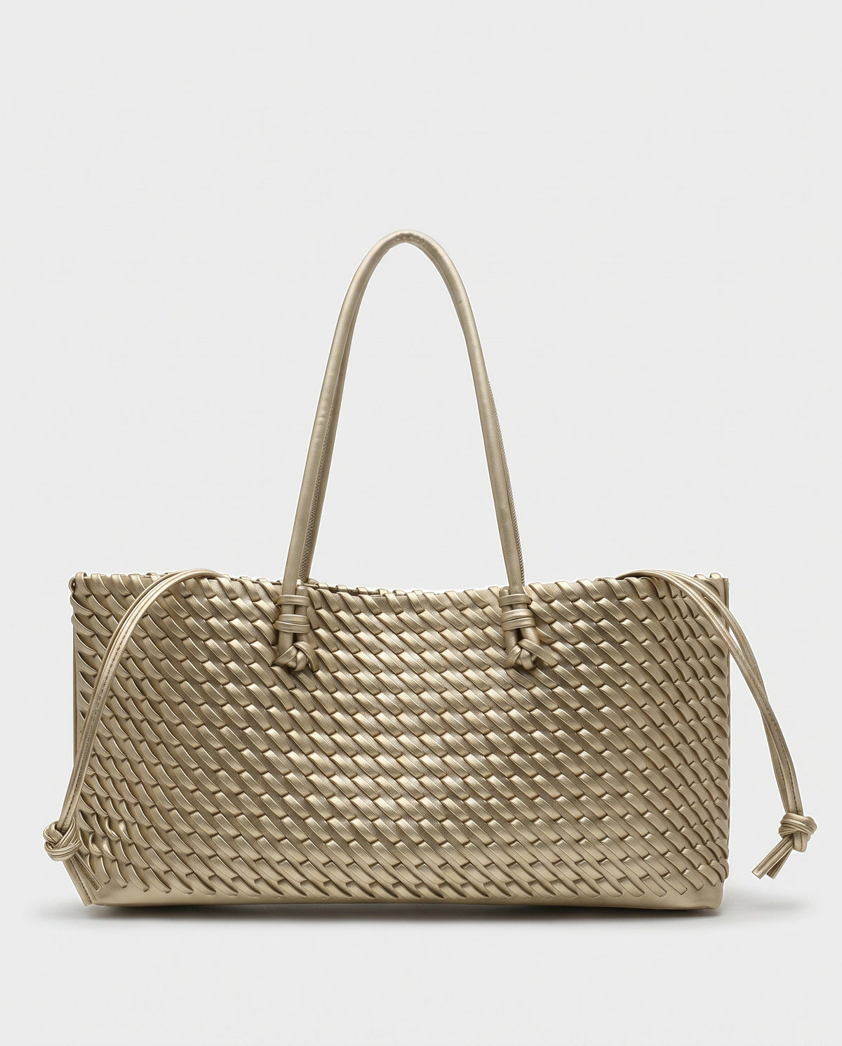 Rei Woven East-West Tote in Gold - view 1