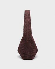 Shiori Woven Slouch Bag in Burgundy