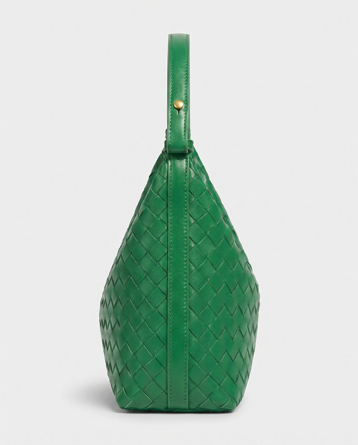 Yoko Woven Crescent Bag in Green