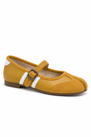 Akari Tabi Two-Tone Mary Jane in Yellow — side view