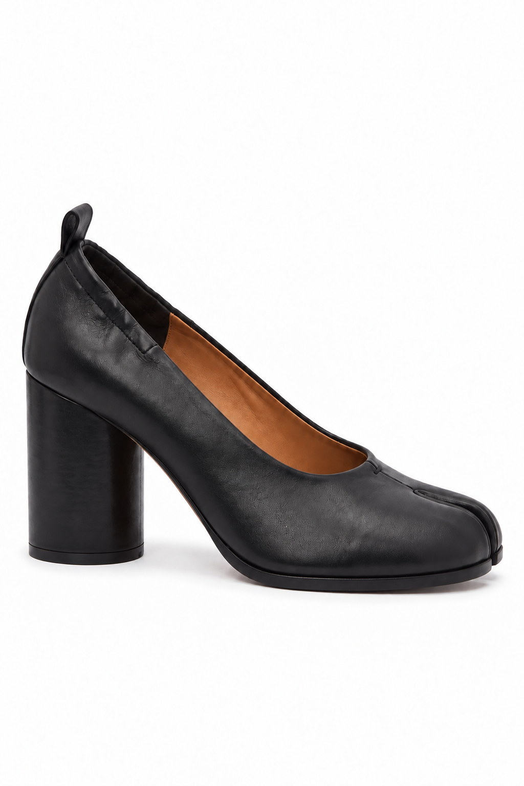 Asuka Tabi Block-Heel Pump in Black — side view