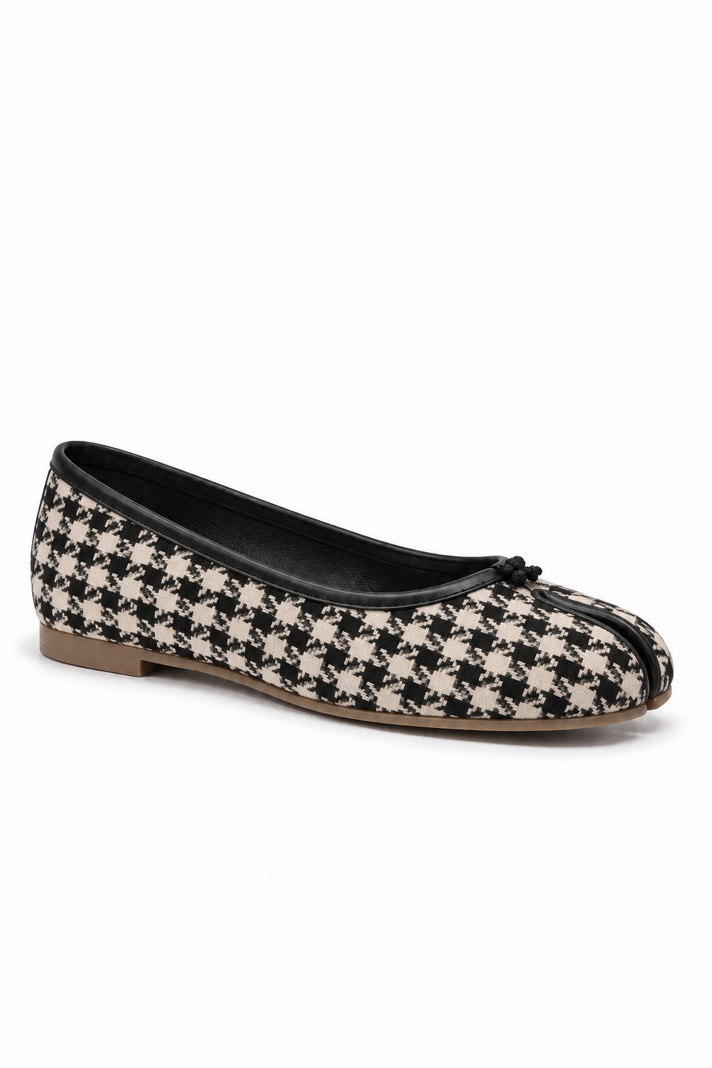 Ayame Tabi Ballet Flat in Houndstooth — side view