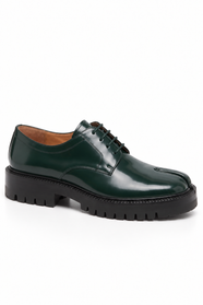 Kurumi Tabi Derby in Dark Green — side view